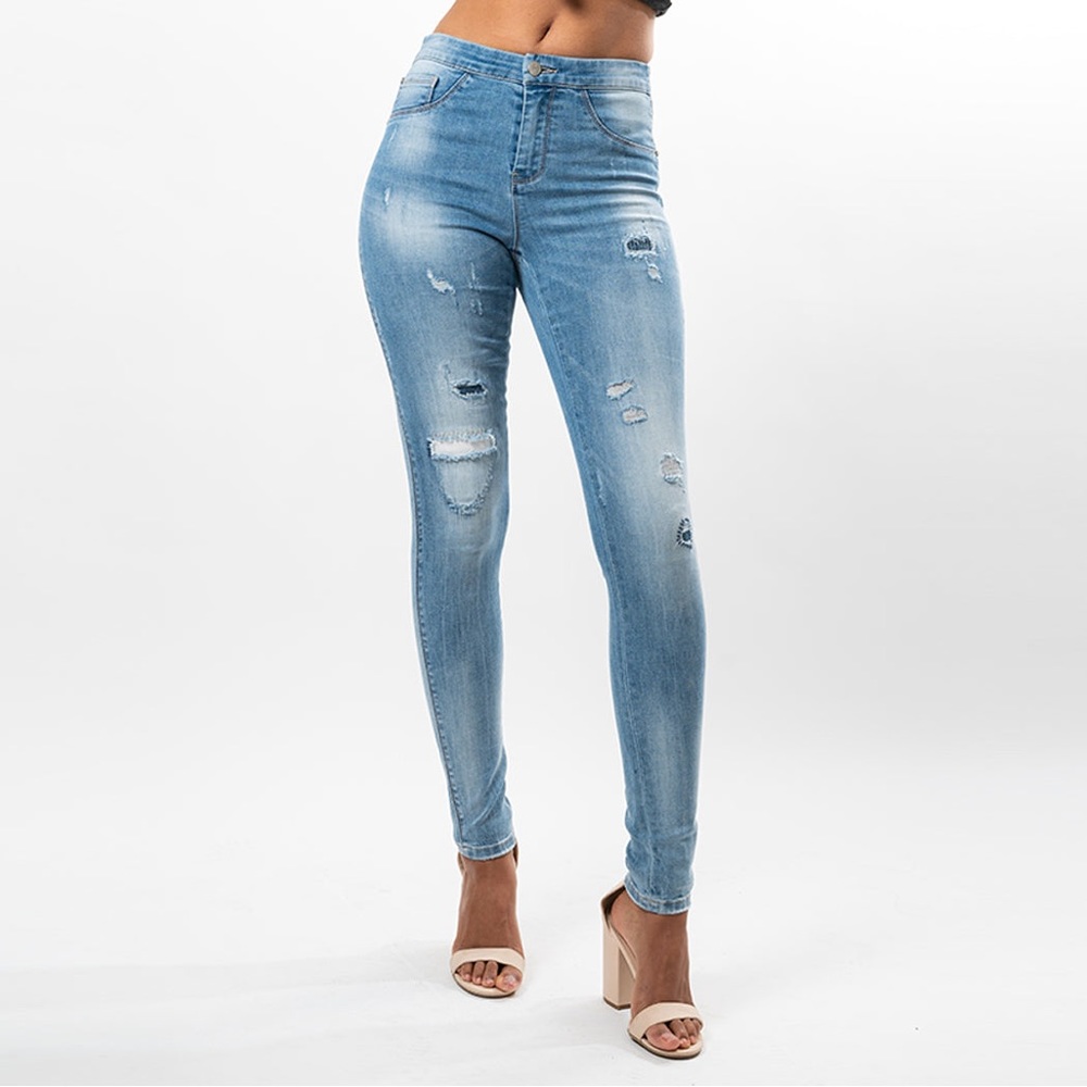 Distressed Patchwork Capris
